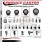 Service Caster 4'' Maroon Poly Swivel 1-3/4'' Expanding Stem Caster Total Lock Brake SCC-EXTTL20S414-PPUB-MRN-134 - alternate 3